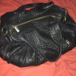 Melrose Glam Bubble Lamb leather black studded bag